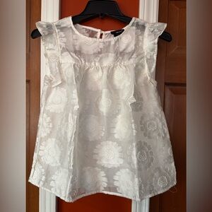 Wet Seal White Floral Blouse